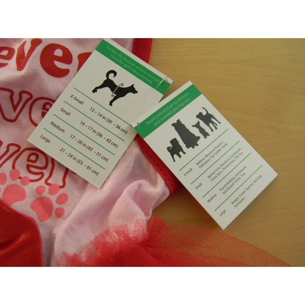 SimplyDog Tutu Apparel Furever Pink Red Velentines NWT